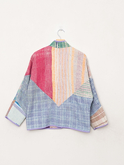 The Ladhiya Petite Quilted Patchwork Kantha Jacket