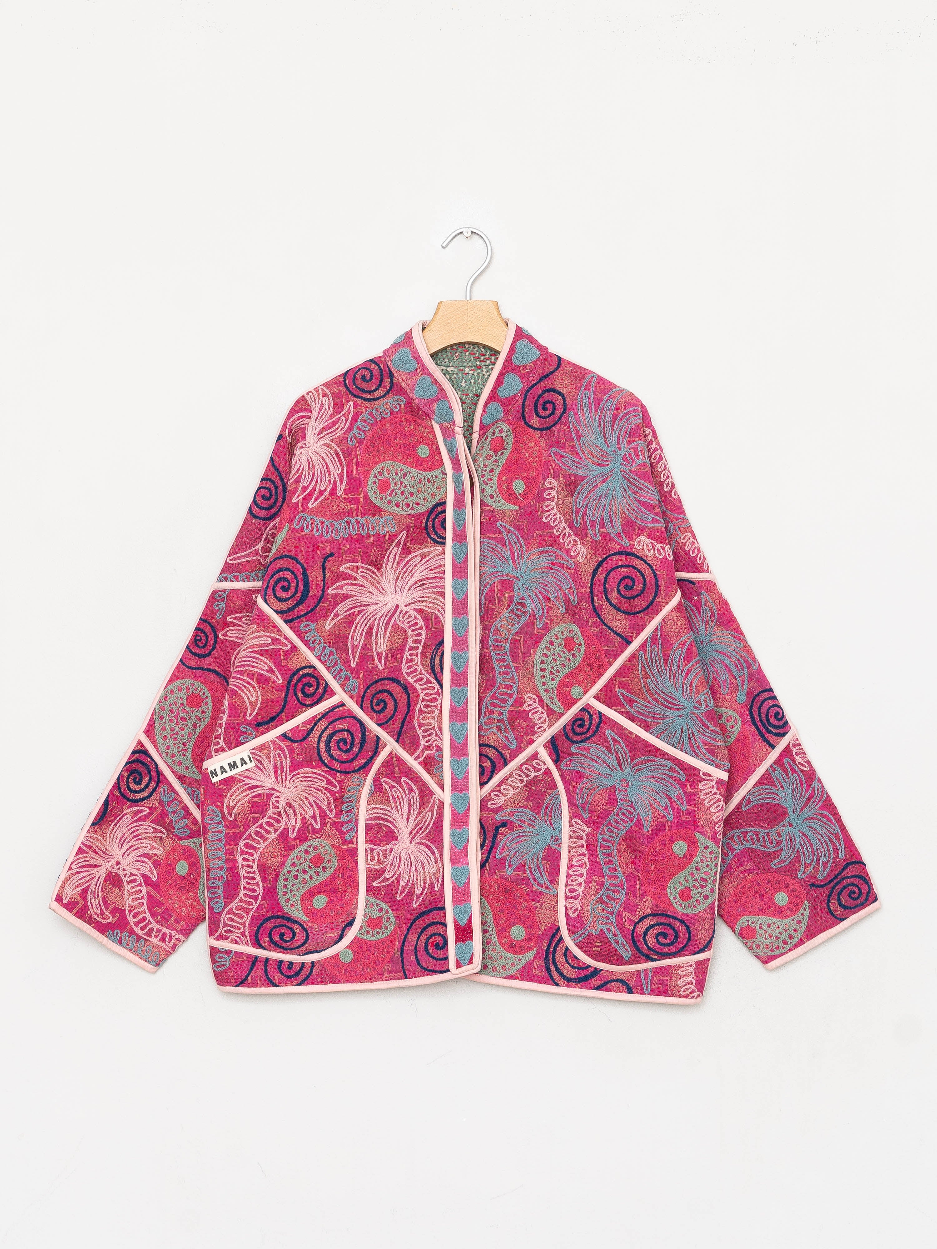 The Ladhiya Quilted Suzani Kantha Jacket