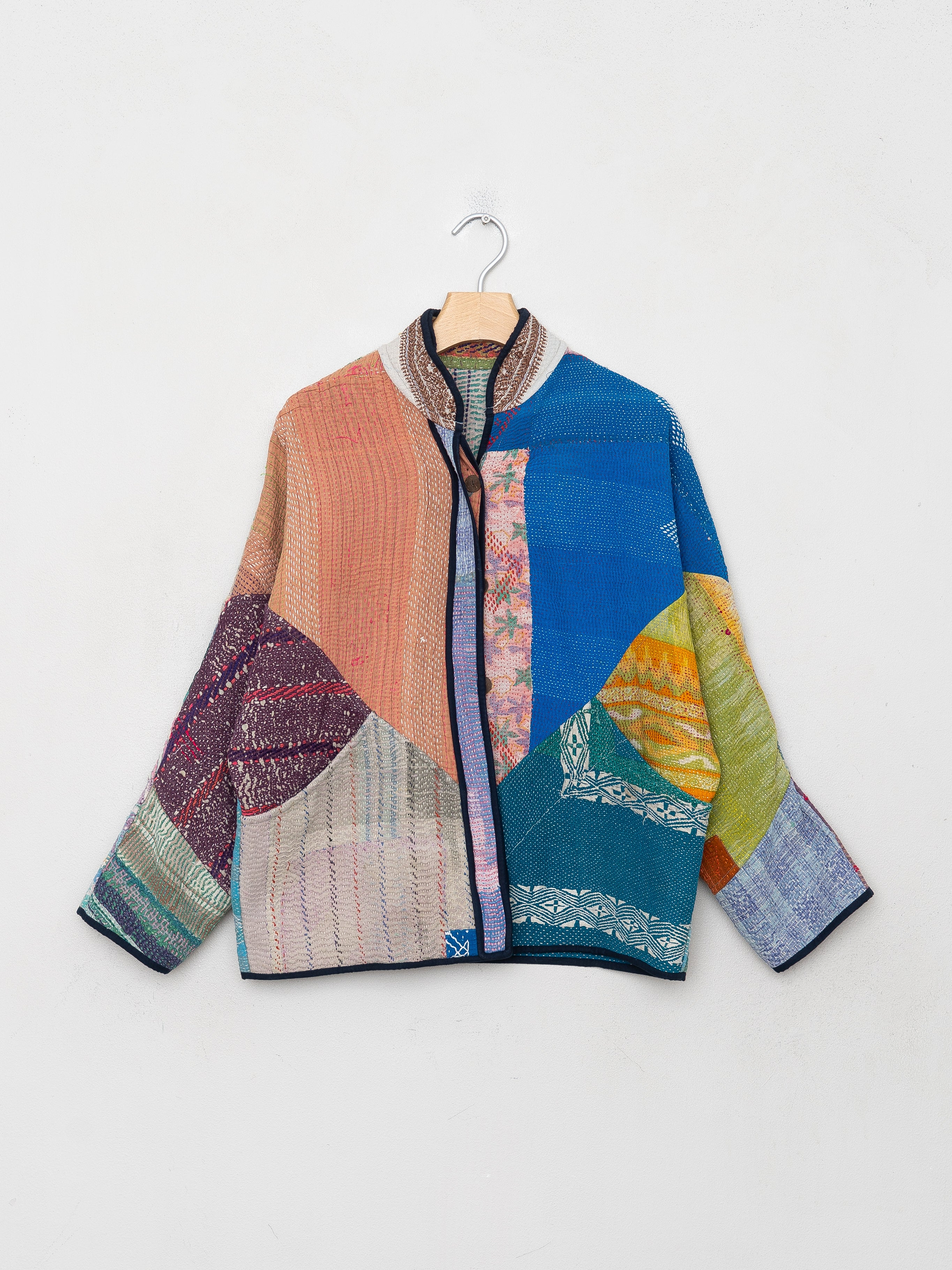 The Ladhiya Petite Quilted Patchwork Kantha Jacket