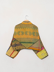The Kaira Cropped Suzani Quilted Kantha Jacket