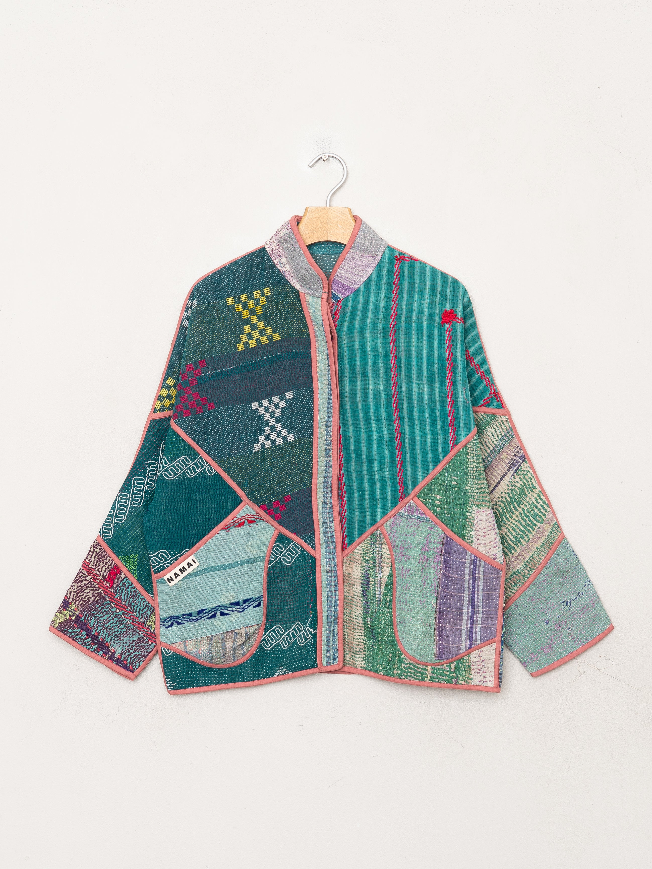 The Ladhiya Petite Quilted Patchwork Kantha Jacket