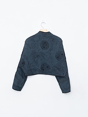 The Kaira Cropped Suzani Quilted Kantha Jacket