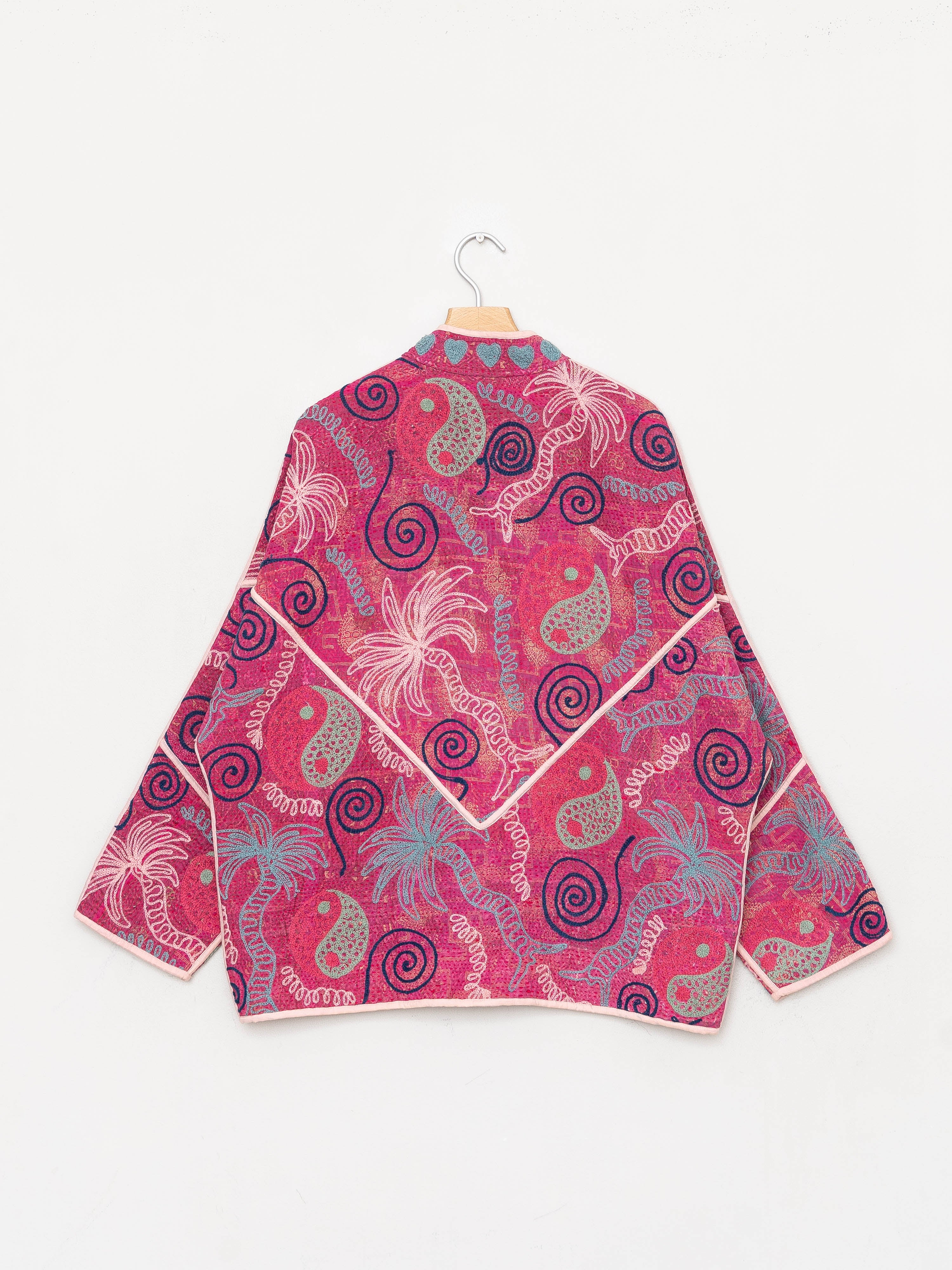 The Ladhiya Quilted Suzani Kantha Jacket
