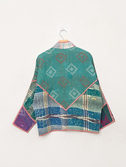 The Ladhiya Petite Quilted Patchwork Kantha Jacket
