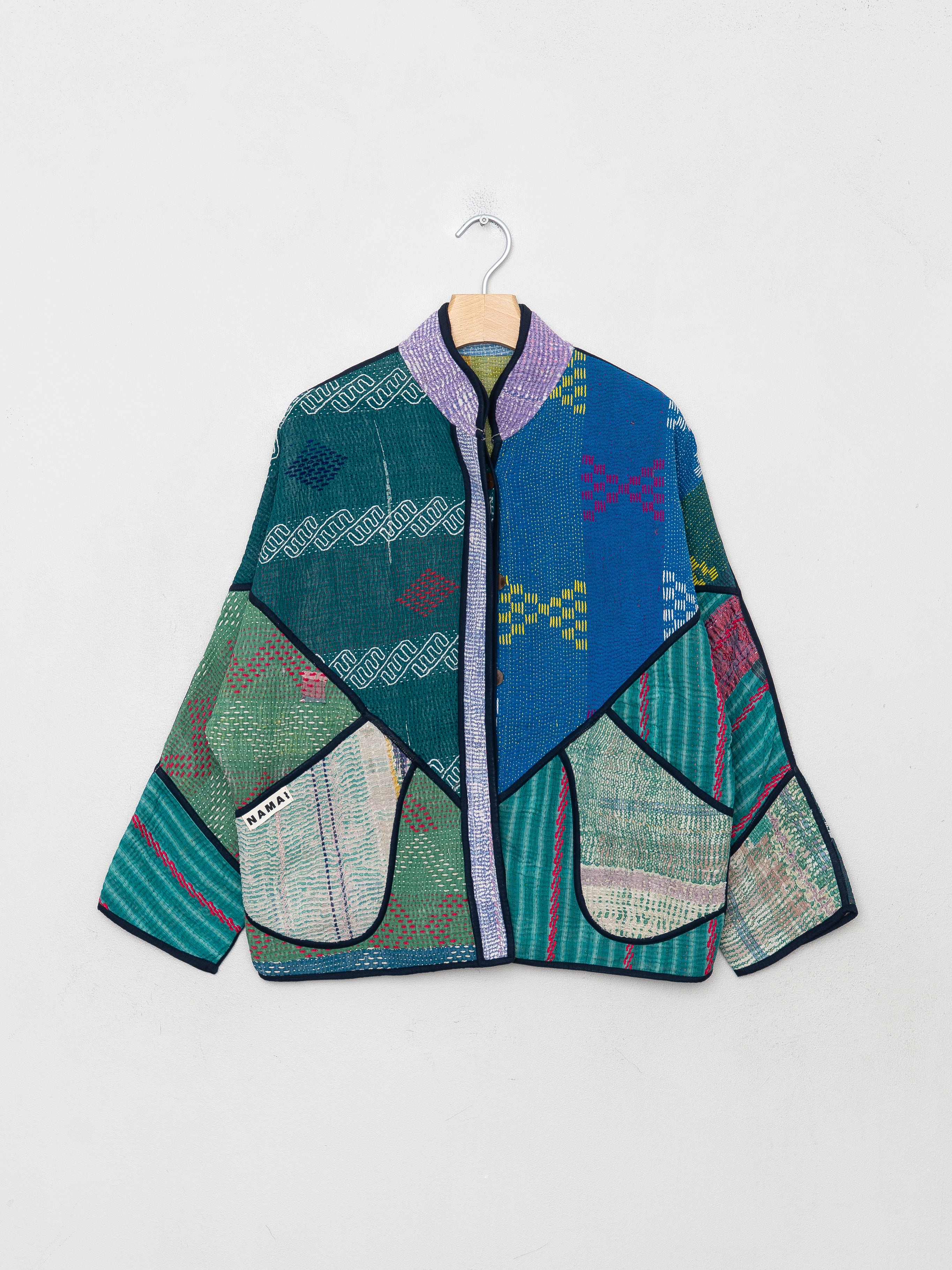 The Ladhiya Petite Quilted Patchwork Kantha Jacket