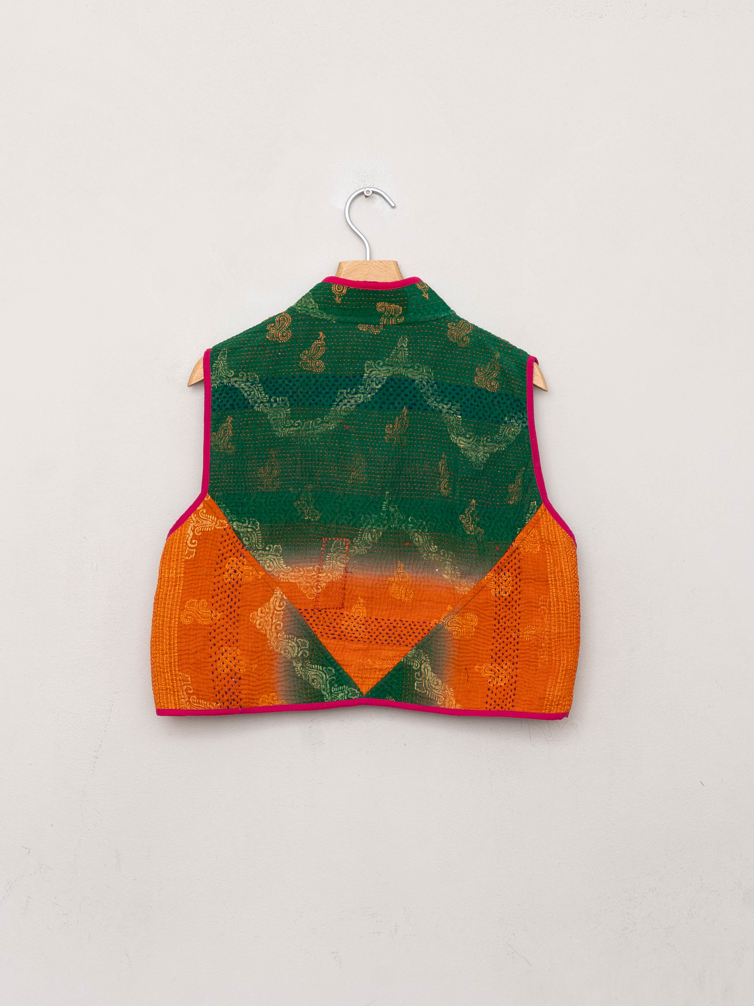 The Kaira Quilted Patchwork Kantha Vest