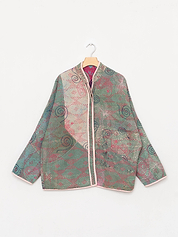The Ladhiya Quilted Suzani Kantha Jacket