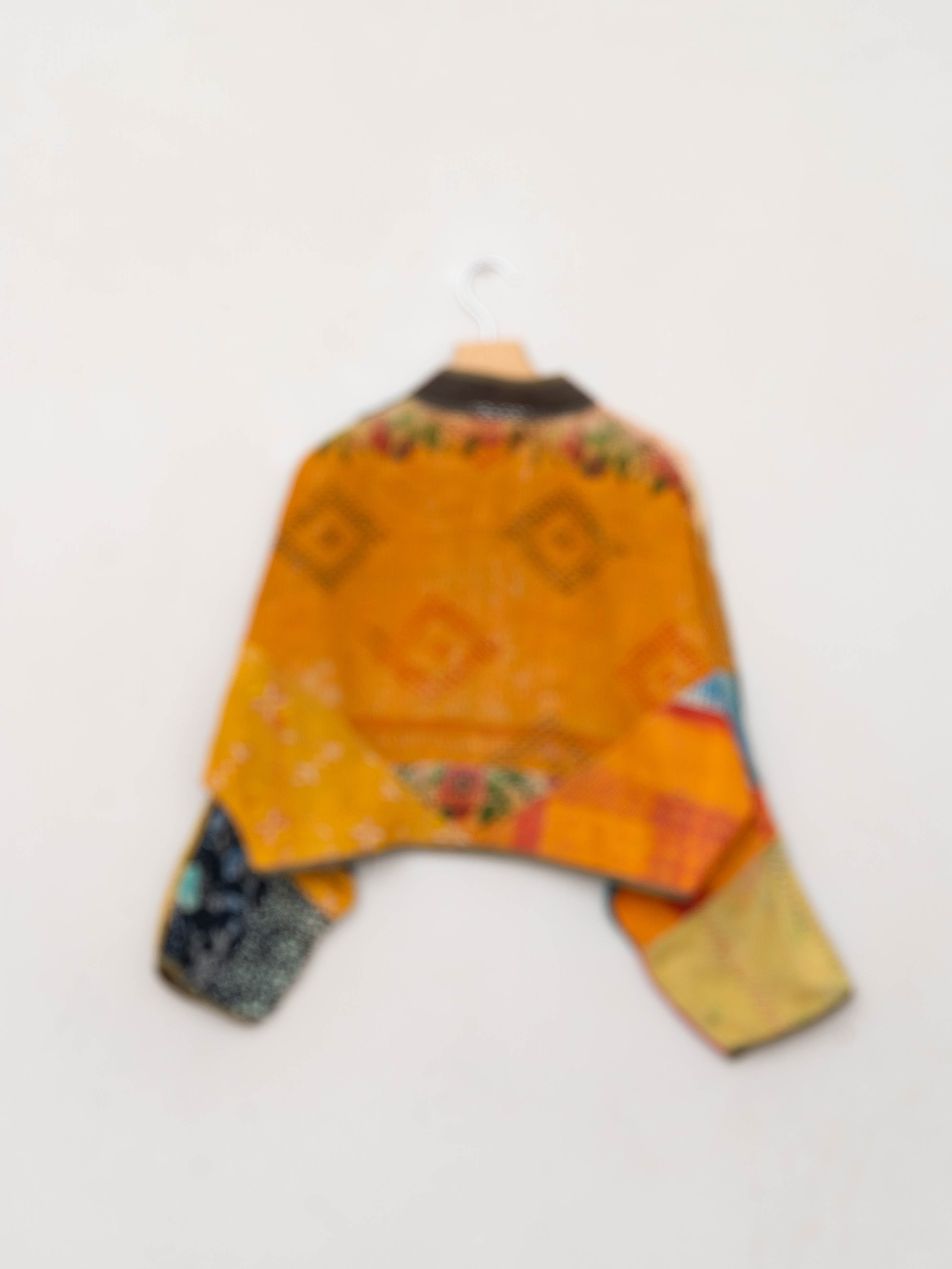 The Kaira Cropped Suzani Quilted Kantha Jacket