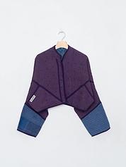 The Kaira Cropped Quilted Indigo Kantha Jacket