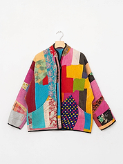 The Ladhiya Quilted Patchwork Kantha Jacket