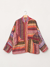 The Ladhiya Quilted Patchwork Kantha Jacket