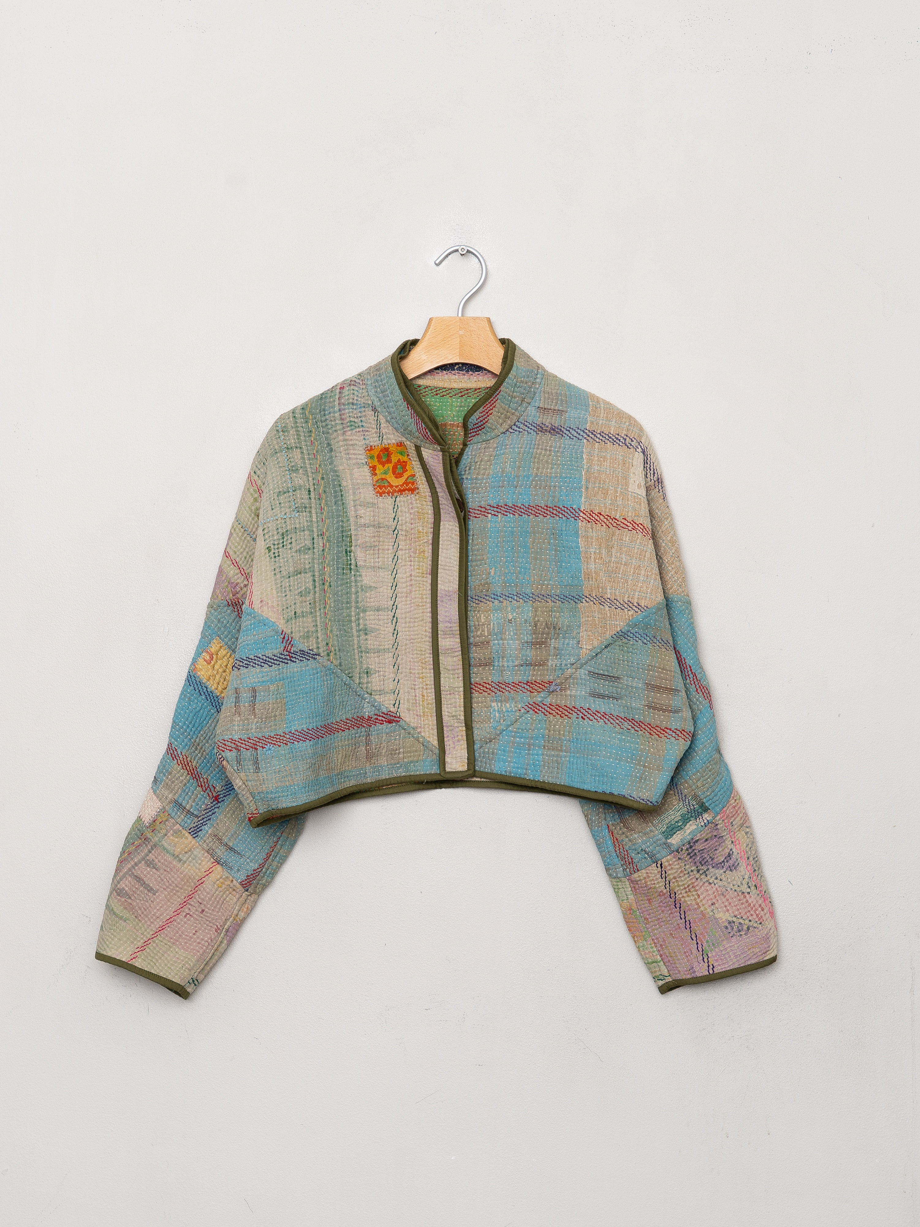The Kaira Cropped Quilted Patchwork Kantha Jacket Wholesale