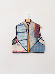 The Kaira Quilted Patchwork Kantha Vest