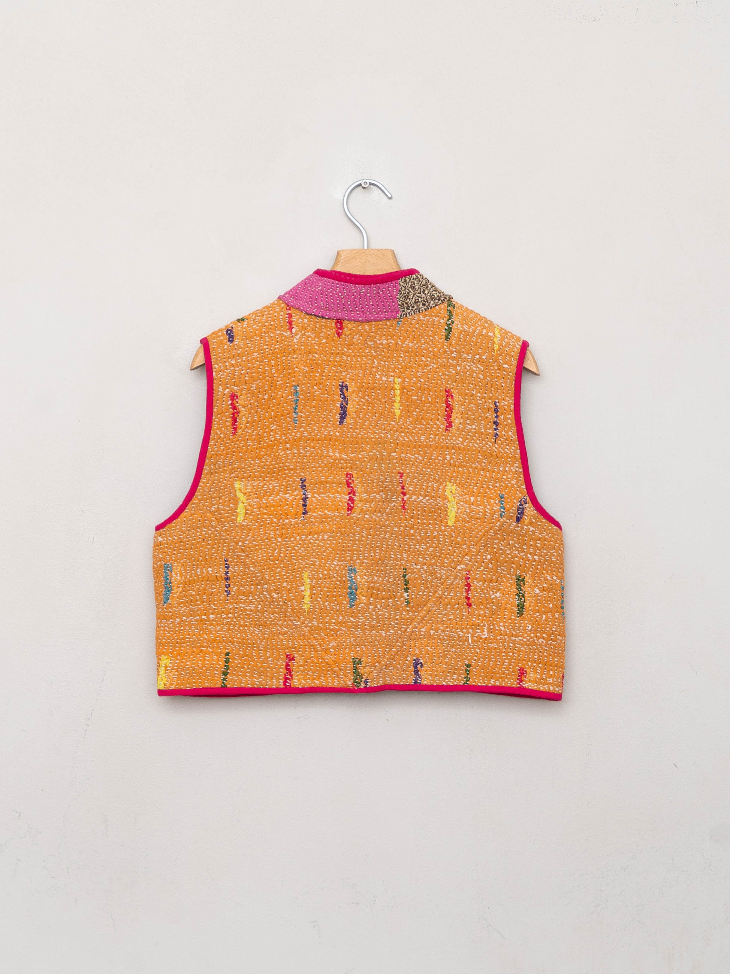 The Kaira Quilted Patchwork Kantha Vest