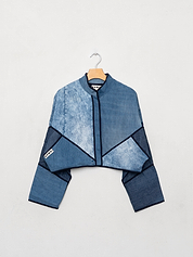 The Kaira Cropped Denim Jacket - Medium