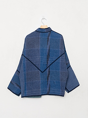 The Ishani Quilted Indigo Kantha Jacket