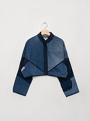 The Kaira Cropped Denim Jacket - Medium