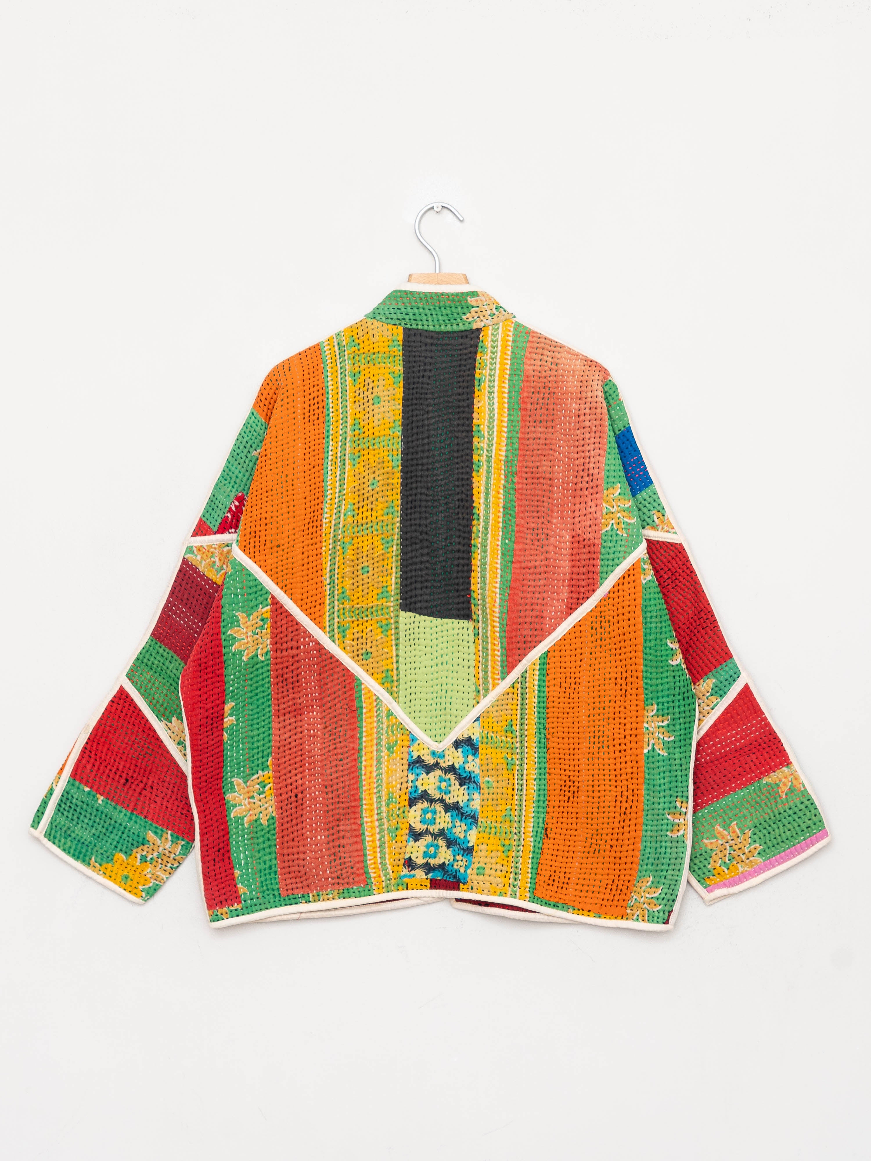 The Ladhiya Quilted Patchwork Kantha Jacket