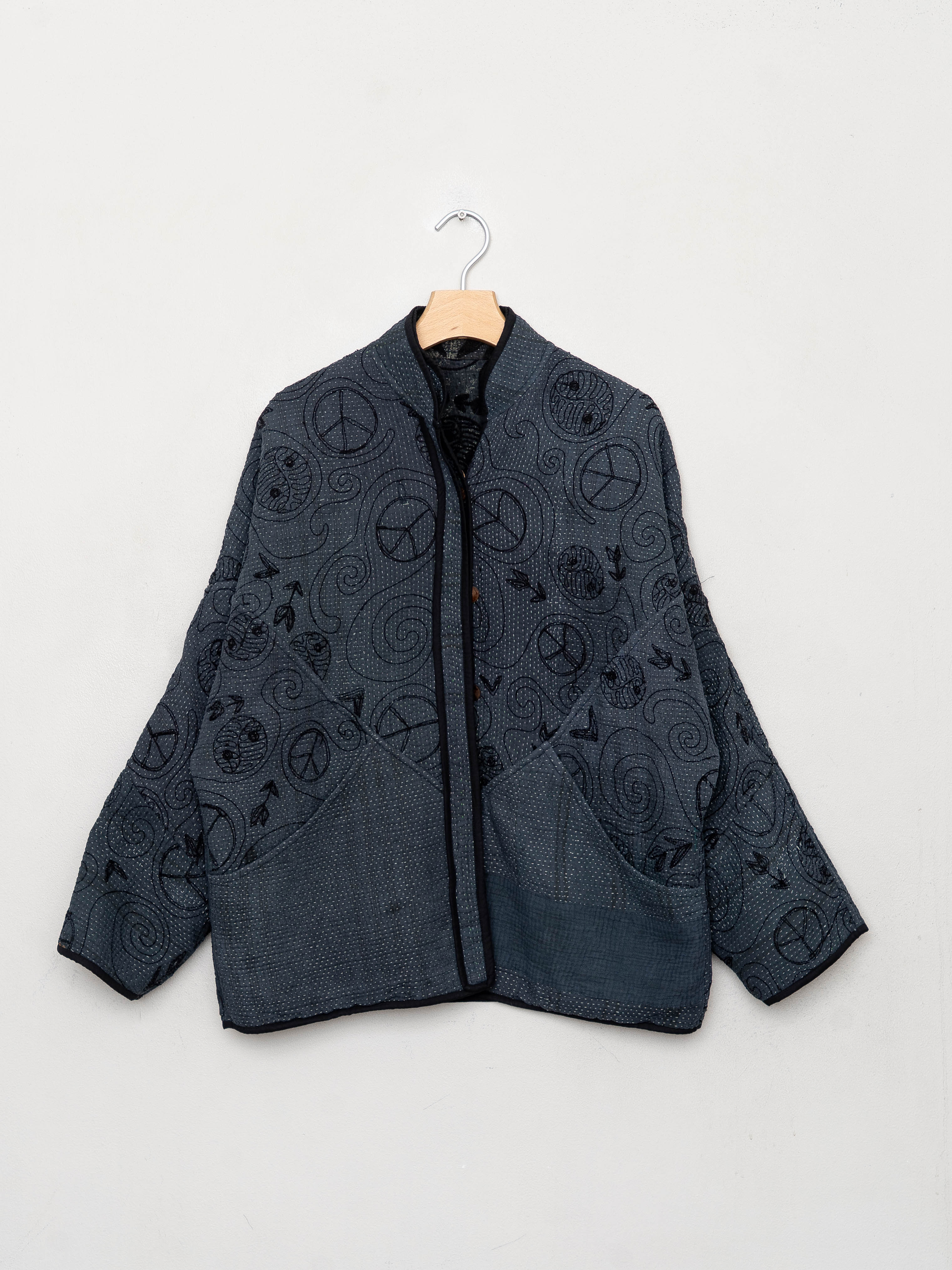 The Ladhiya Quilted Suzani Kantha Jacket