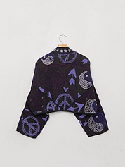 The Kaira Cropped Suzani Quilted Kantha Jacket