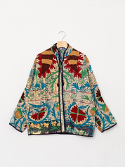The Ladhiya Quilted Suzani Kantha Jacket