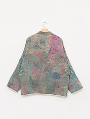 The Ladhiya Quilted Suzani Kantha Jacket