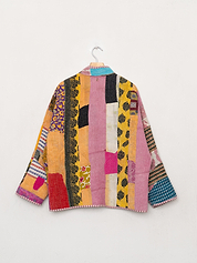 The Ladhiya Quilted Patchwork Kantha Jacket