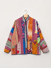 The Ladhiya Quilted Patchwork Kantha Jacket