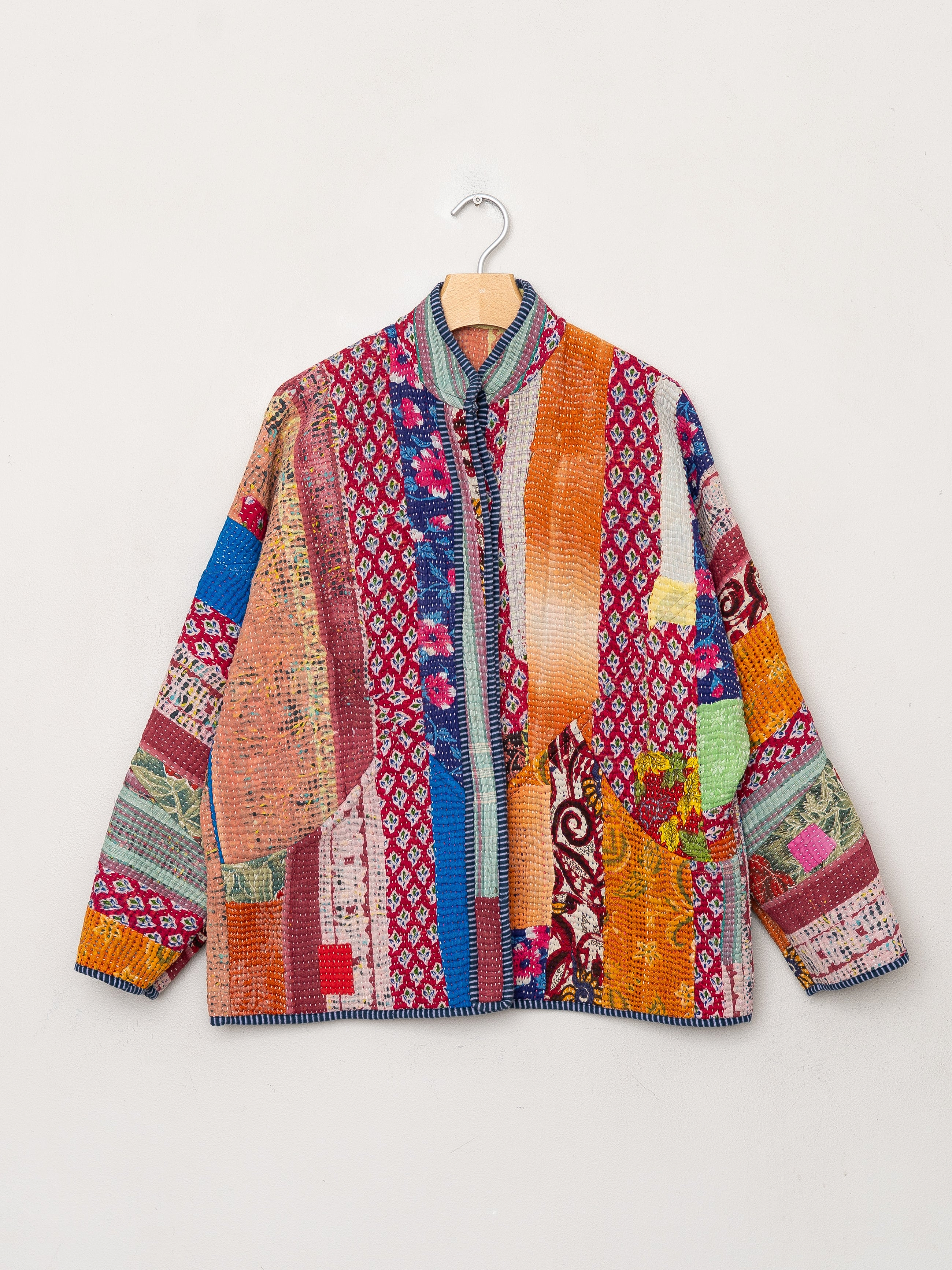 The Ladhiya Quilted Patchwork Kantha Jacket