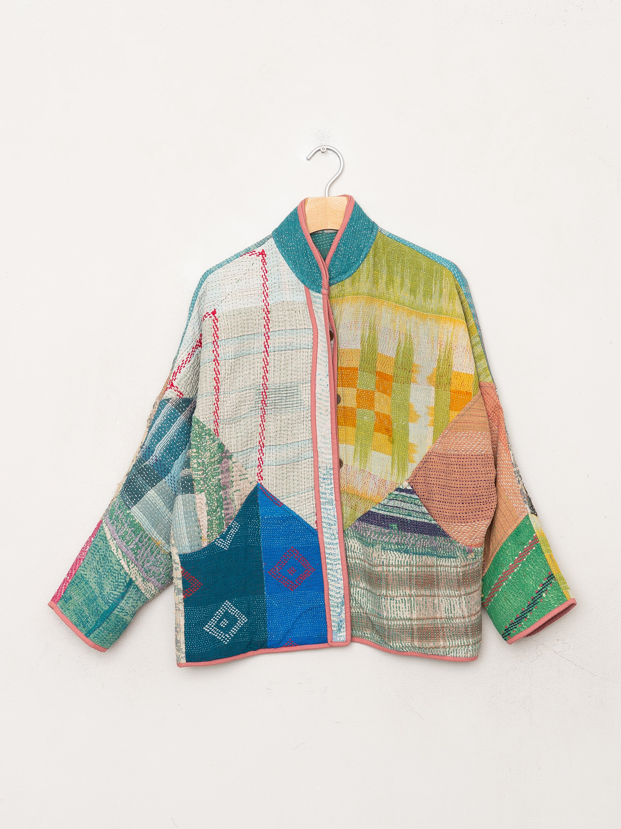 The Ladhiya Petite Quilted Patchwork Kantha Jacket