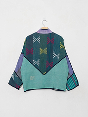 The Ladhiya Petite Quilted Patchwork Kantha Jacket