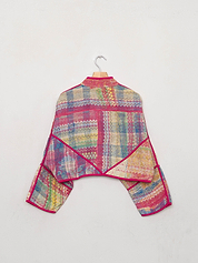 The Kaira Cropped Quilted Patchwork Kantha Jacket Wholesale
