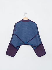 The Kaira Cropped Quilted Indigo Kantha Jacket