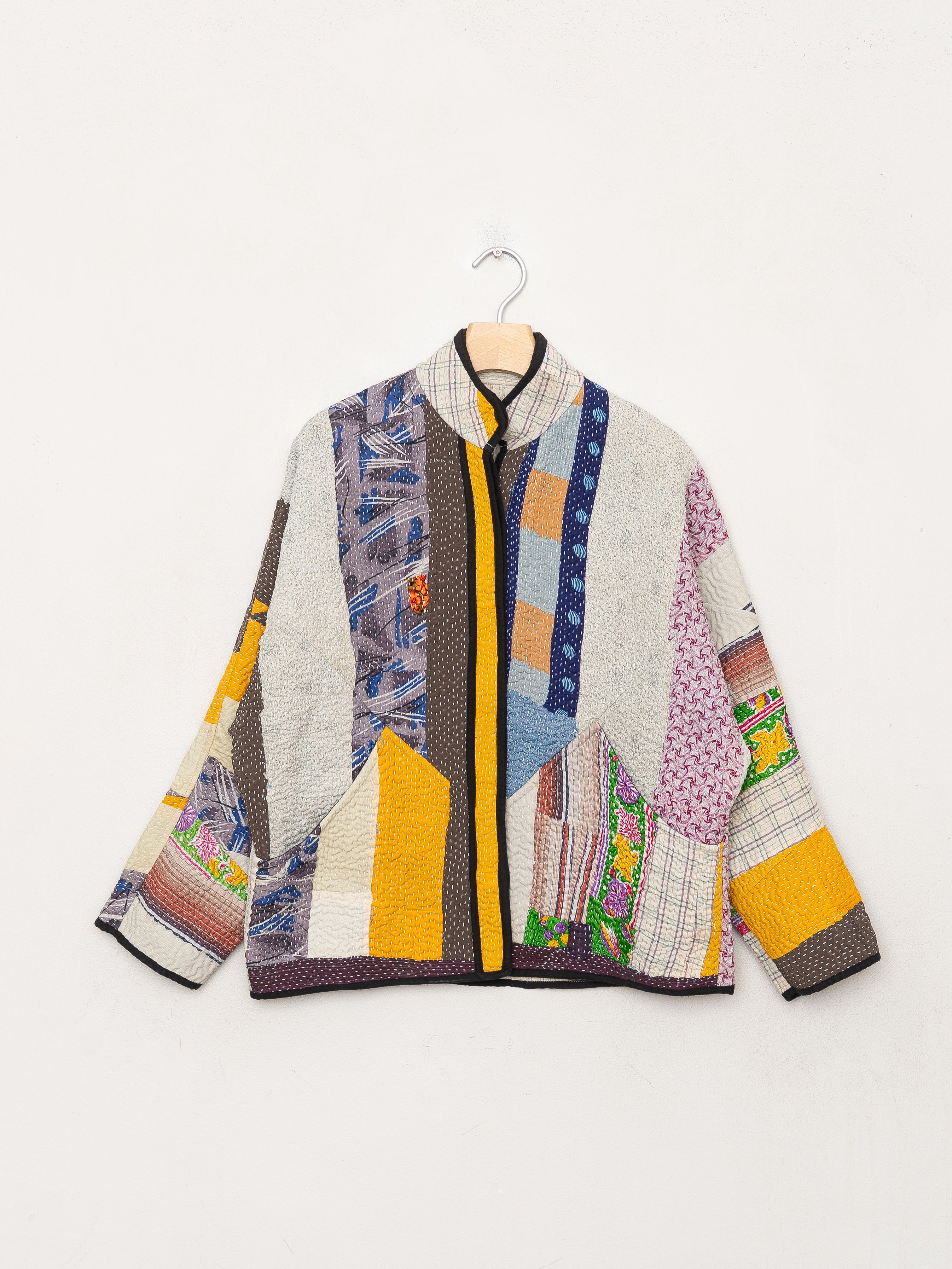 The Ladhiya Petite Quilted Patchwork Kantha Jacket