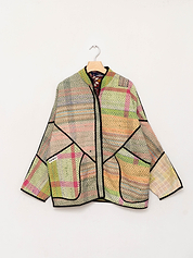 The Ladhiya Quilted Patchwork Kantha Jacket