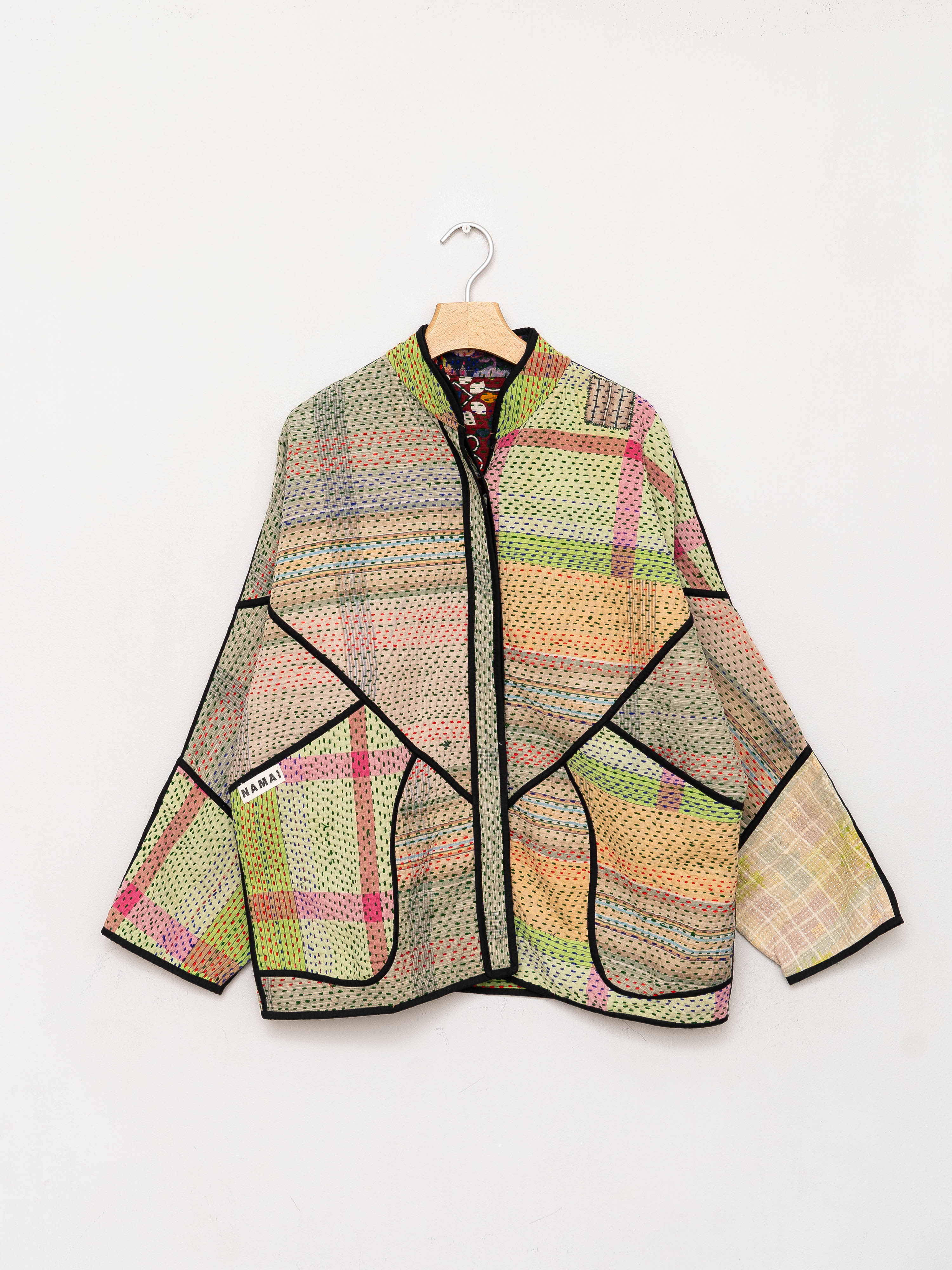 The Ladhiya Quilted Patchwork Kantha Jacket