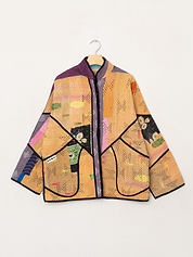 The Ladhiya Quilted Patchwork Kantha Jacket