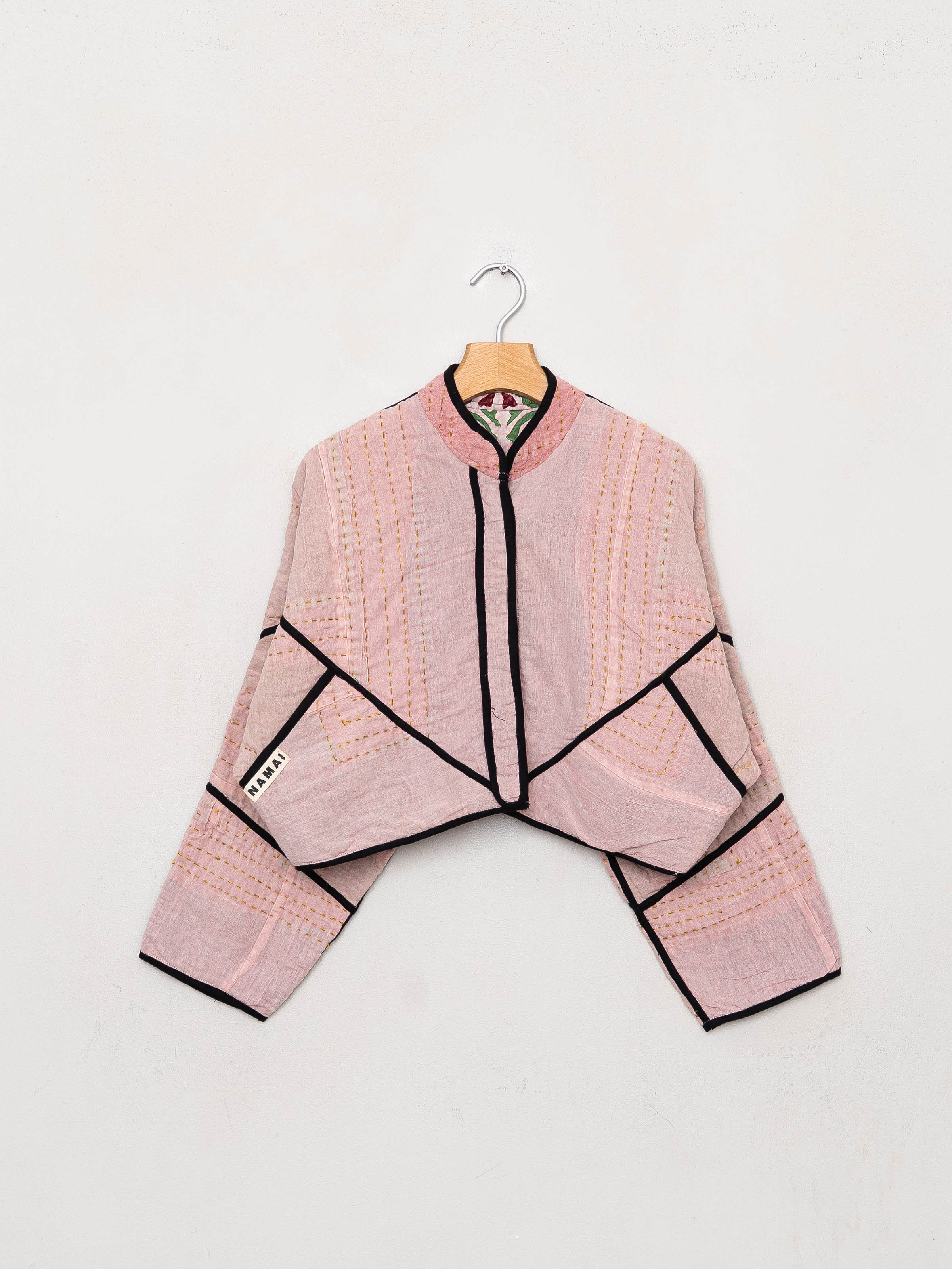 The Kaira Cropped Suzani Cut Out Kantha Jacket