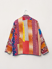 The Ladhiya Quilted Patchwork Kantha Jacket
