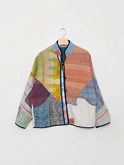 The Ladhiya Petite Quilted Patchwork Kantha Jacket
