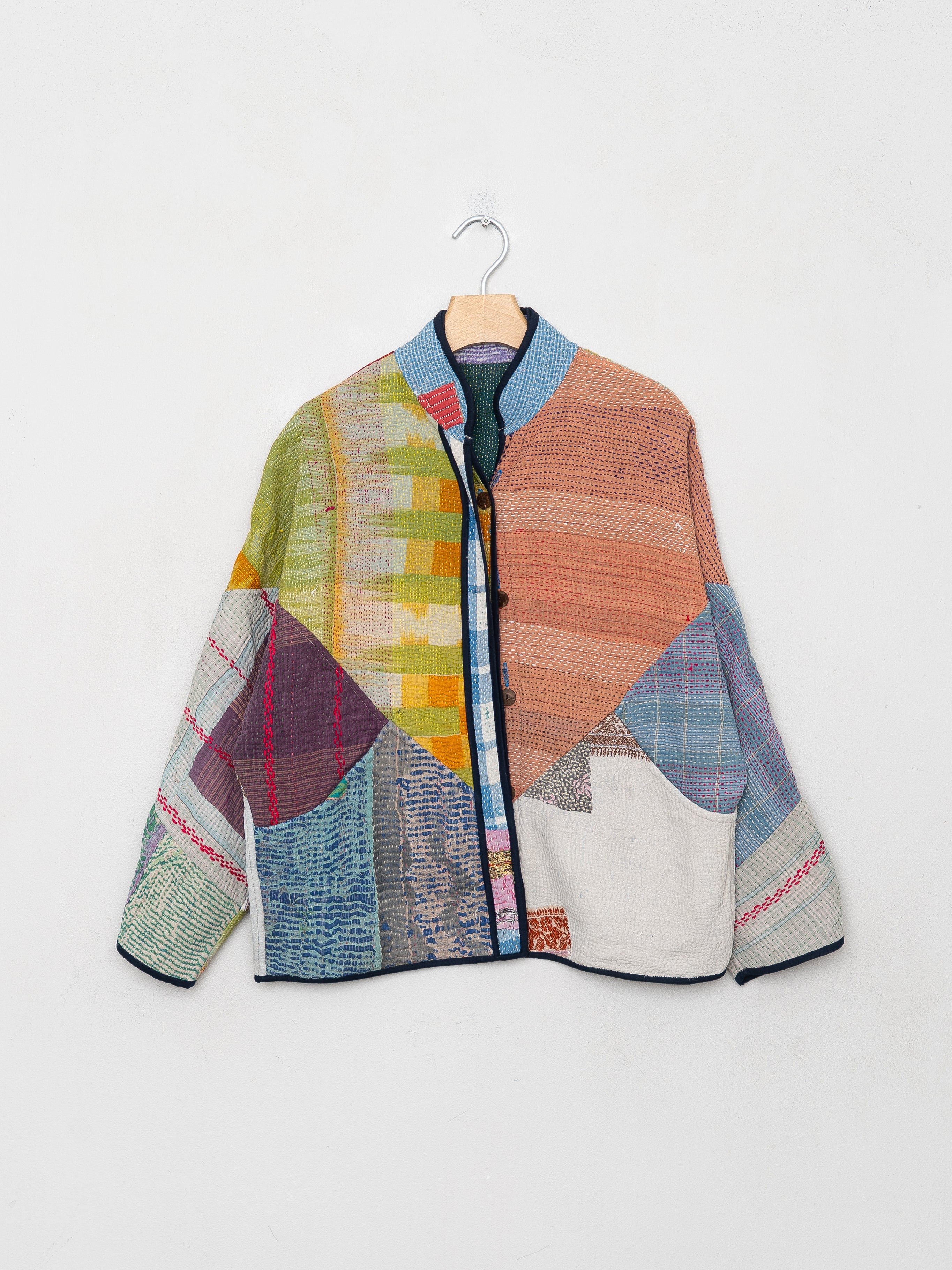 The Ladhiya Petite Quilted Patchwork Kantha Jacket