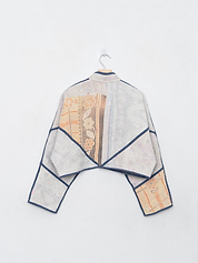 The Kaira Cropped Quilted Patchwork Kantha Jacket