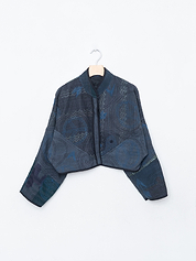 The Kaira Cropped Suzani Quilted Kantha Jacket