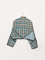 The Kaira Cropped Quilted Patchwork Kantha Jacket