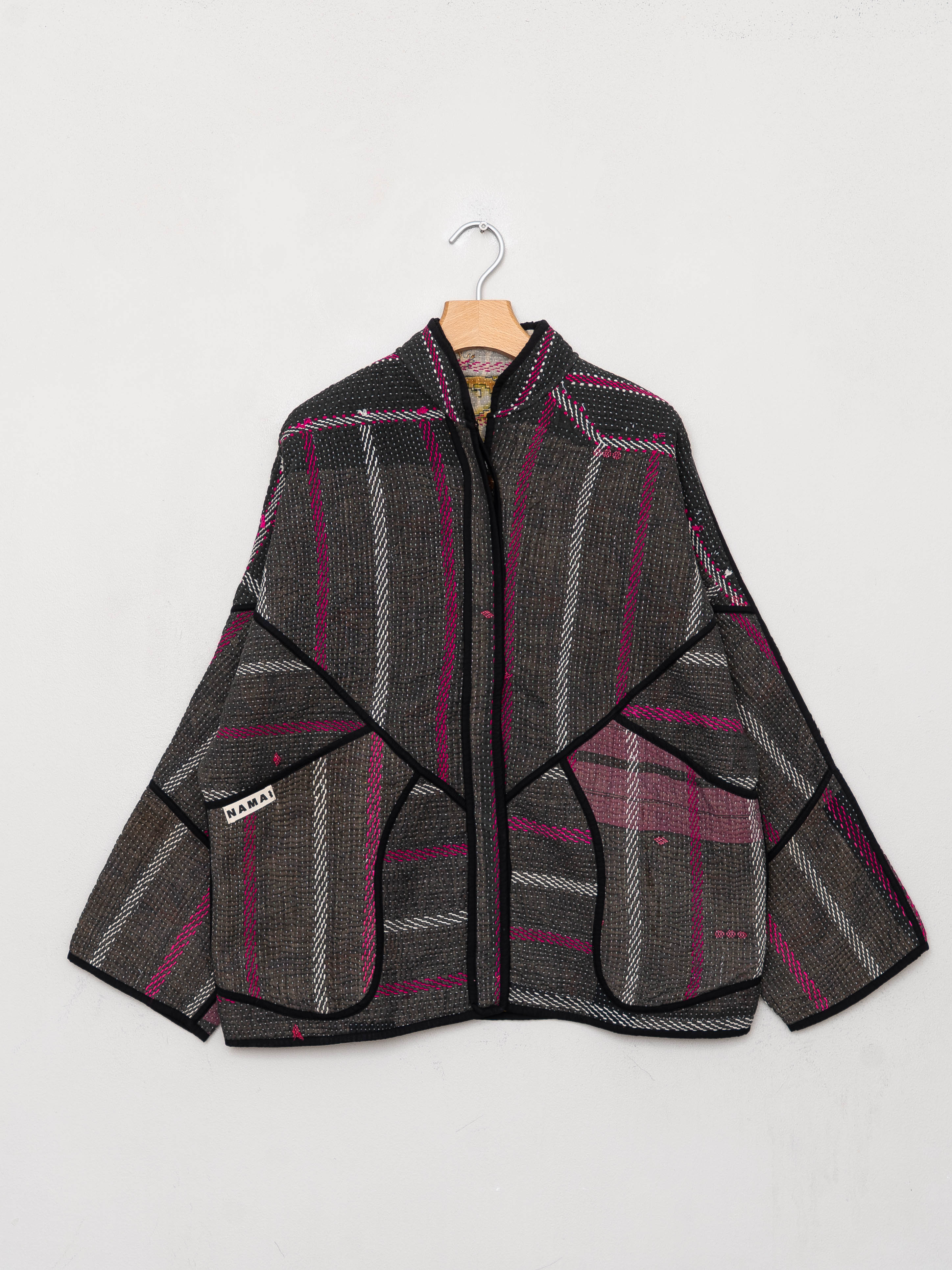 The Ladhiya Quilted Patchwork Kantha Jacket – NAMAI