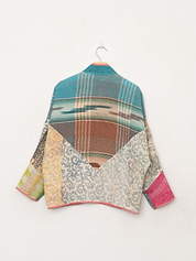 The Ladhiya Petite Quilted Patchwork Kantha Jacket