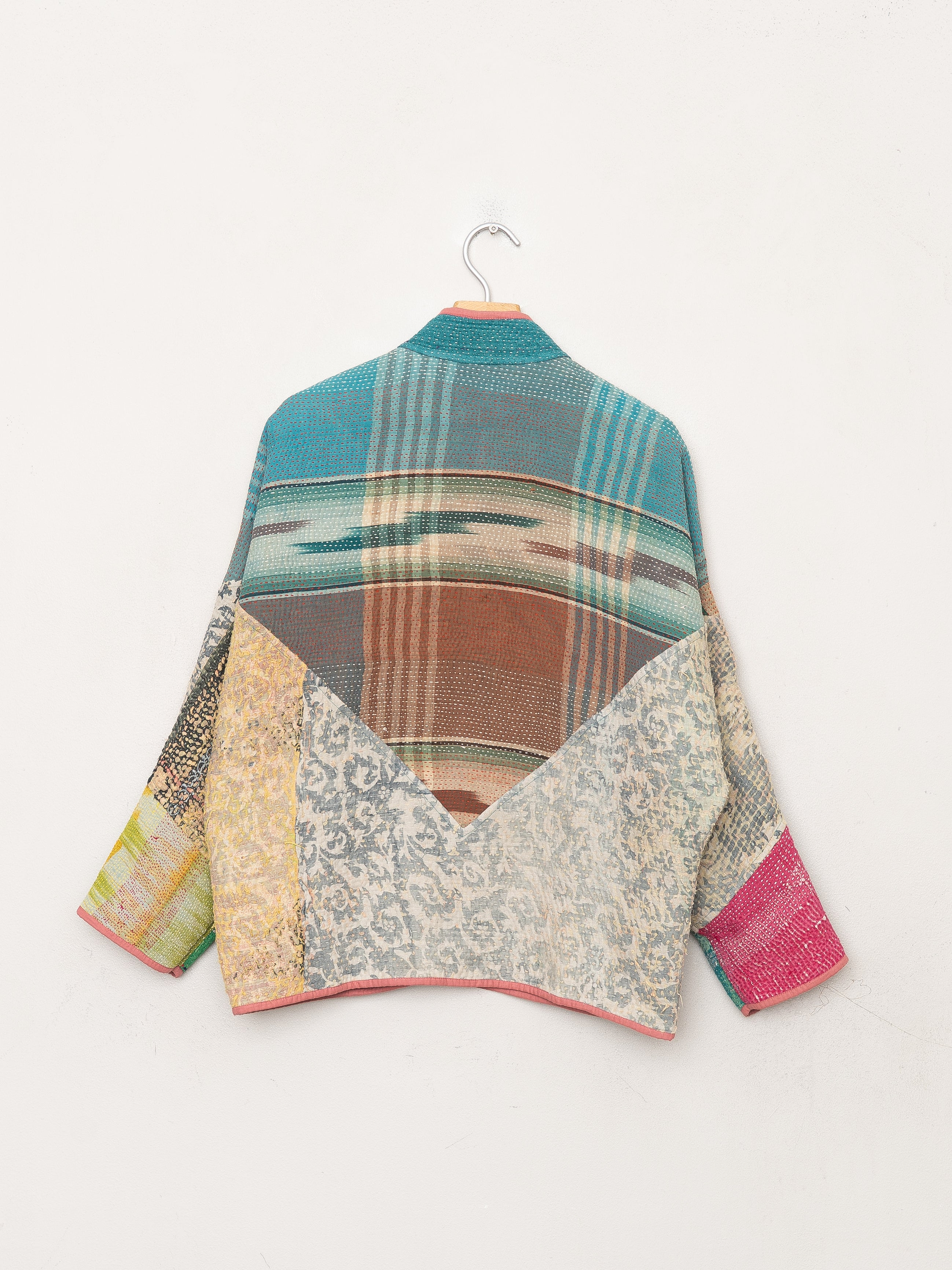 The Ladhiya Petite Quilted Patchwork Kantha Jacket