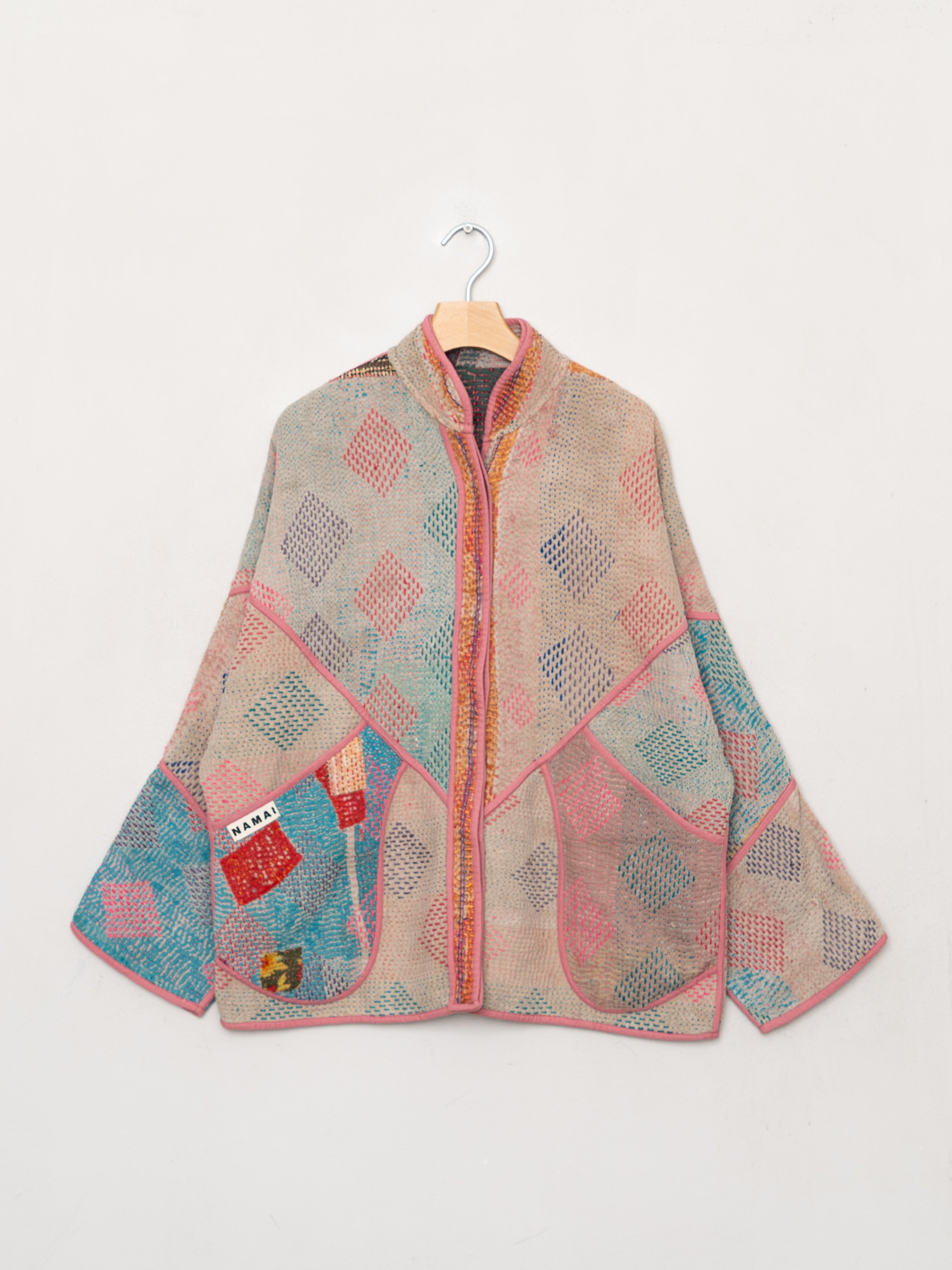 The Ladhiya Quilted Patchwork Kantha Jacket