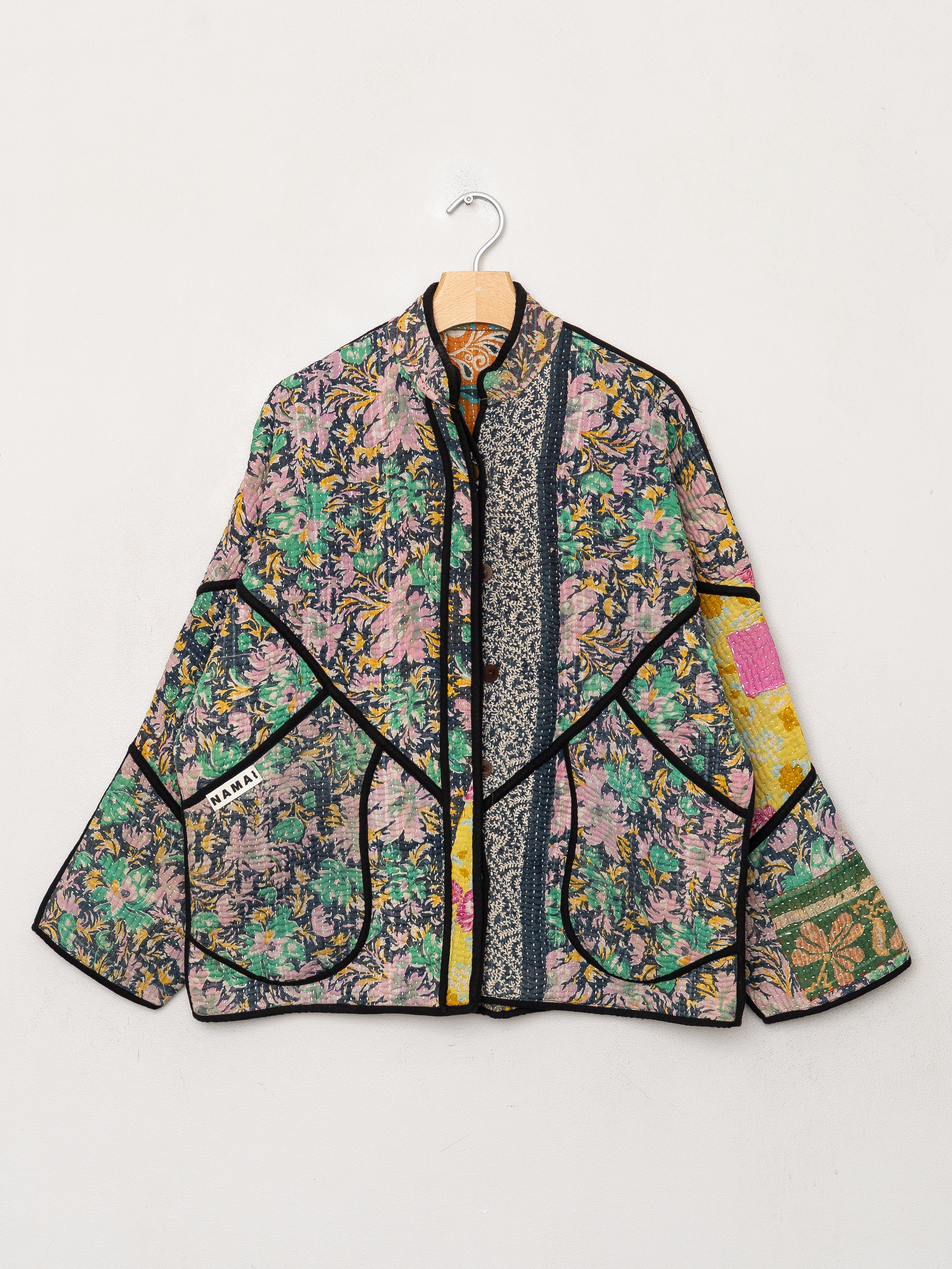 The Ladhiya Quilted Patchwork Kantha Jacket