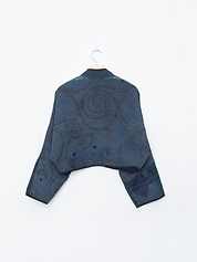 The Kaira Cropped Suzani Quilted Kantha Jacket